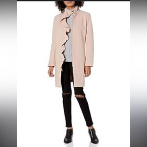 Kenzie Wool Blend Front Ruffle Coat - Size S - Blush Fantastic Condition!! 🧣🧣❄️🧤